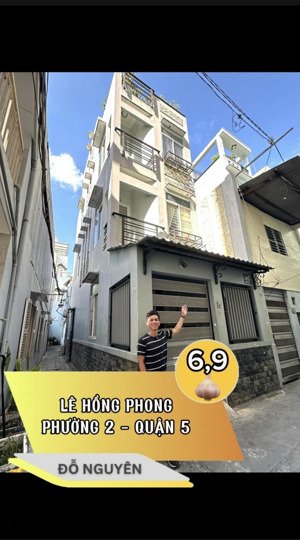nhà quận 5 - trục lê hồng phong - 5 phòng ngủ - hẻm 3m - chỉ hơn 6 tỷ
