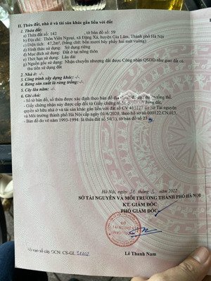 bán 50,3m đất ở thôn viên ngoại - đặng xá - gia lâm, ngõ xe ô tô 4 chỗ, 3 mặt thoáng