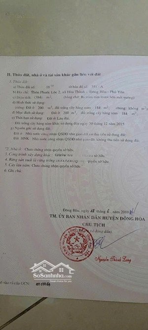 chính chủ cần bán gấp căn nhà yến 3 tầng kèm nhà ở ngay xã hòa thành, đông hòa, phú yên