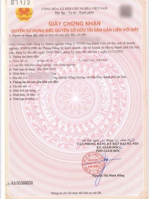 chính chủ cấn bán đất xưởng cụm công nghiệp hồng dương, giá chỉ hơn 10tr/m2 