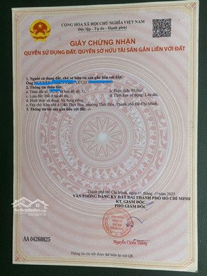 lô đất mặt tiền sau lưng đại học việt đức và sát bên đh thủ dầu một, đã có sổ hồng