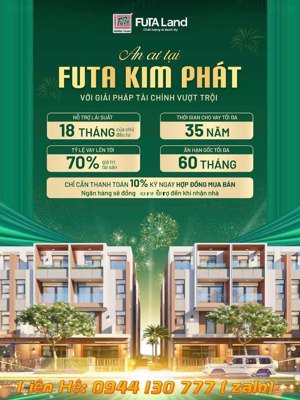 1 tỷ sở hữu nhà 4 tầng, ngân hàng miễn gốc 5 năm, miễn lãi 1,5 năm tại futa kim phát đà nẵng