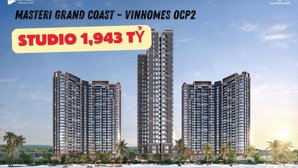 studio 28,5m² masteri grand coast ocp2 | tầng đẹp, view công viên | ttts 1,943 tỷ