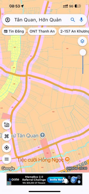 đất thổ cư xã tân quan, hớn quản, giá mềm gần dân