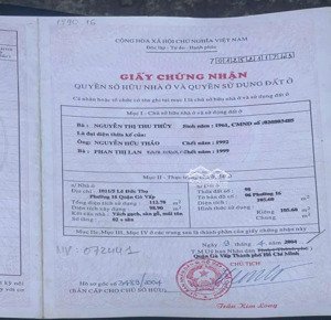 gx lạng sơn - 10m ra hxh đường lê đức thọ, 5.6 tỷ - 106m² - ngang 5.3m