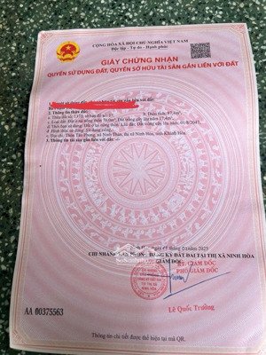bán lô đất thổ gần uỷ ban xã, hướng mát mẻ tại ninh thân, ninh hoà, khánh hoà