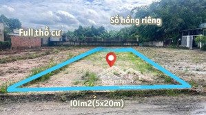 bán gấp lô đất 101m² giá 900tr đường lê minh nhật, xã tân thông hội, củ chi gần chợ - sổ hồng riêng