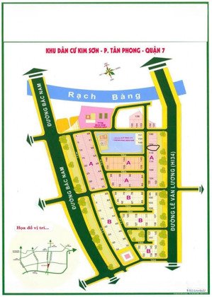 cần bán nền đất biệt thự khu dân cư kim sơn quận 7, sổ hồng riêng, 10x20m, giá 140triệu/m2 tl