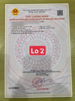đất kiệt oto tải k33/.. nam cao . gần chợ hoà khánh , kiệt thông tứ hướng - diện tích 114m2