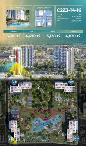 bán căn hộ 2pn + 66.7m2 vị trí đẹp masteri era landmark