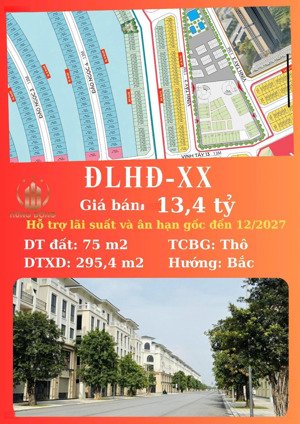 độc quyền đlhđ-367 shophouse 75m2 xây dựng 296m2, giá 13,4 tỷ rẻ nhất thị trường