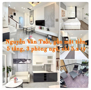 siêu phẩm cực hiếm nguyễn văn trỗi, 5 tầng, gần mặt tiền, có bãi gửi xe hơi, chỉ 5.x tỷ
