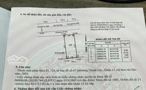 bán đất 1 sẹc đường hà huy giáp, gần cầu an lộc về gò vấp 4.8mx12m