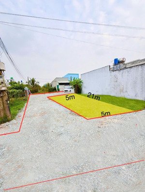bán đất thổ, 3 mt hẻm tỉnh lộ 830 thuộc xóm bà vệ, long định, cần đước, diện tích: 5 x 21m