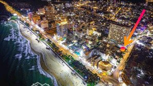 bán đất xây khách sạn 200m2 (ngang 6m nở hậu) cách biển thùy vân 150m, giá chỉ 23 tỷ - xd 7 tầng