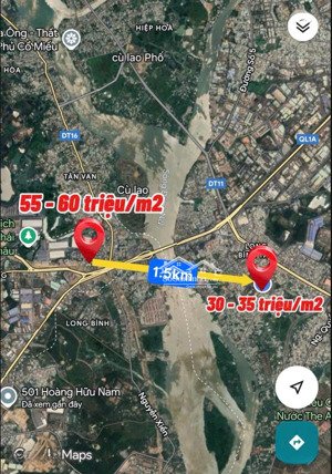 đất thổ cư trung tâm biên hòa gần ql51, ngã 3 vũng tàu sát tp. hcm