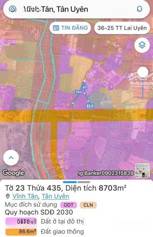 bán đất vành đai 4, 55 tỷ, 7971m2, hàng hiếm tại tân uyên, bình dương. phù hợp đầu tư sinh lời