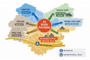 bán đất xã đoài phương mới gần hòa lạc, đường nhựa, sổ đỏ 100m2, giá 3.1 tỷ