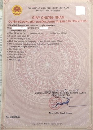 bán nhà 5 tầng, 35m2, đinh công, hoàng mai, hà nội