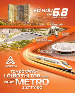 chỉ 520tr sở hữu ngay căn hộ thông minh 2pn2wc the aspira tại tphcm