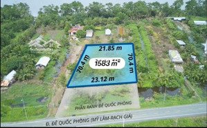 đất vườn mặt tiền đê quốc phòng. phường vĩnh thông. an giang. sát khu đô thị tây bắc