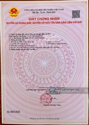 đất thổ cư ở đường xuân thới sơn 8, xã xuân thới sơn hóc môn