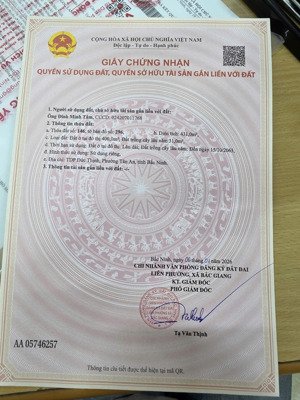 bán lô đất 431m tdp đức thịnh tân an, bắc ninh mới