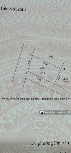 cc bán gấp mảnh đất siêu đẹp 40m2 mt hậu 4,72m ô tô nhỏ vào đất tt phúc lợi long biên cạnh vinhomes