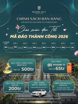 bán liền kề, shophouse, biệt thự hoàng huy green river giá gốc chủ đầu tư không chênh chỉ từ 7,3 tỷ