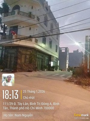 bán đất đường tây lân, phường bình trị đông a, bình tân