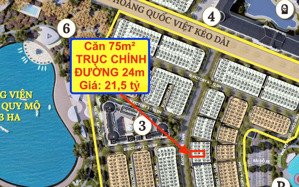 căn liền kề 75m² trục chính đường 24m giá 21,5 tỷ. hỗ trợ tiền thuê 720 triệu vip nhất noble ttl
