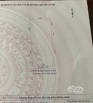 bán đất mặt tiền đường quy hoạch 5m núi thành