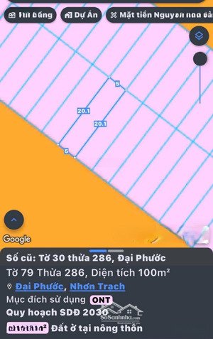 bán đất đại phước, nhơn trạch, dt 5mx20m, full thổ cư, sổ đỏ trao tay, giá tốt, đầu tư ngay hôm nay
