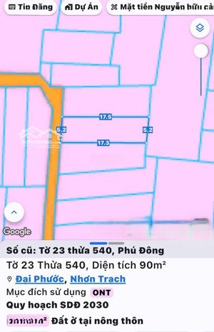 bán đất phú đông, nhơn trạch. dt 90m2, full thổ cư, giá đầu tư siêu tốt, cơ hội đến nắm bắt ngay