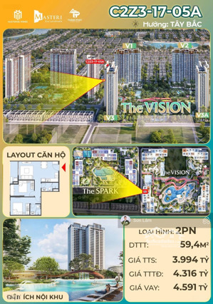 bán căn 2pn - giá tốt - tòa v3 eralandmark - tầng trung - vốn tự có 1.1 tỷ