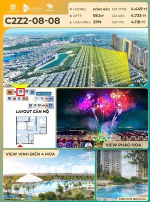 bán căn 2pn - giá tốt - tòa v2 eralandmark - tầng 8 - view bắn pháo hoa - vốn tự có 1.1 tỷ