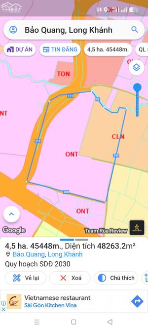 BÁN GẤP LÔ ĐẤT 3 MẶT TIỀN “VÀNG” TẠI TP. LONG KHÁNH - DIỆN TÍCH 4,5 HECTA, 600M MẶT TIỀN