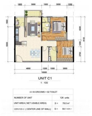 chính chủ gửi bán nhanh căn hộ 84m2 2pn 2wc 1 kho tặng nội thất giá tốt
