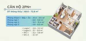 cần thanh khoản giá gốc căn 2 pn 67,1m2 tầng trung đẹp cc yên bình - lh em hoàn chuyên bđs phổ yên