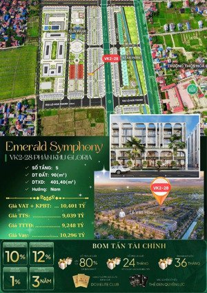 bán shophouse 2-28, s 90m2 x 5 tầng, hướng nam. 9 tỷ. đối diện công viên, quảng trường