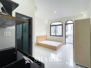 cho thuê căn hộ ban công rộng 35m2 full nội thất ở nơ trang long gần đh văn lang,bình thạnh giáp q1