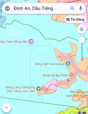 cần bán đất view hồ dầu tiếng xã định an, 12x93, 200m2 tc, 2.1 tỷ. gần kdl bằng lăng. lh0936419555