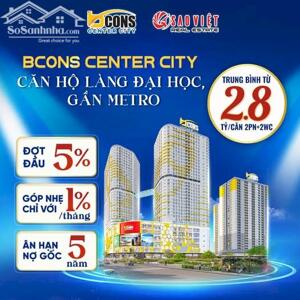 Bcons center city căn hộ đầu tiên Bcons cho ra mắt trung tâm thương mại lớn nhất khu vực với đơn giá hấp dẫn nhà đầu tư