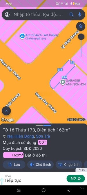 góc 2 mặt tiền đường 10m5 phạm huy thông và lý nhật quang sơn trà nại hiên đông