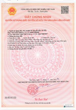 Kẹt tiền bán 02 lô đất trong khu phân lô Tân Lạc - Lâm Đồng