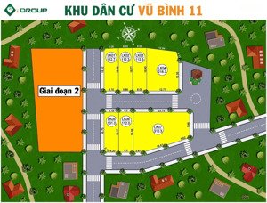 khu dân cư vũ bình - giá từ 224 triệu / lô 130 m2