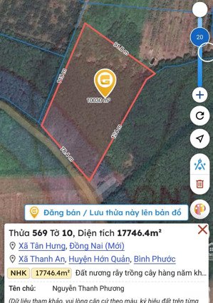 bán đất có thổ cư tại xã thanh an, hớn quản, bình phước, giá tốt, 10030m2