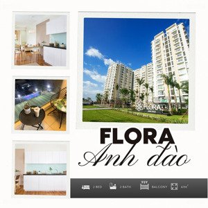 chính chủ bán căn góc flora anh đào, thiết kế 2pn, 2wc có ban công, sổ hồng riêng.
