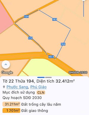 bán 3ha đất mặt tiền đường dh504 lộ giới 32