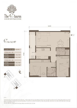 cần bán trước tết căn góc 2pn (76m2) đông nam dự án the charm an hưng sắp nhận nhà